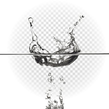 Water splash, vector illustration clipart