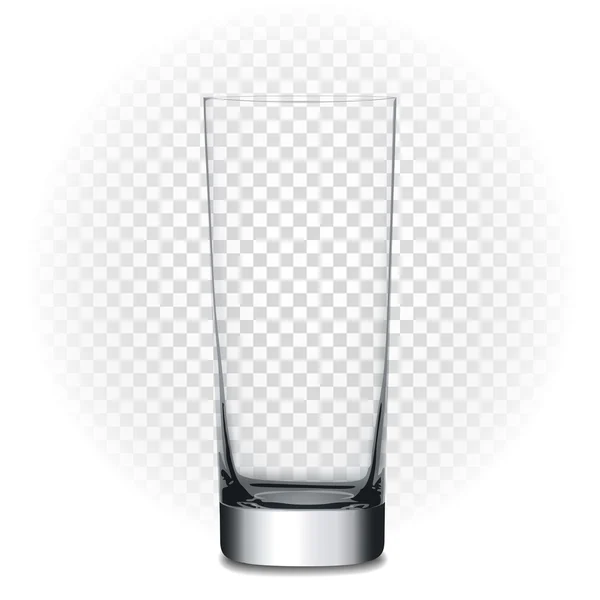 Empty glass, vector illustration with transparency — Stock Vector