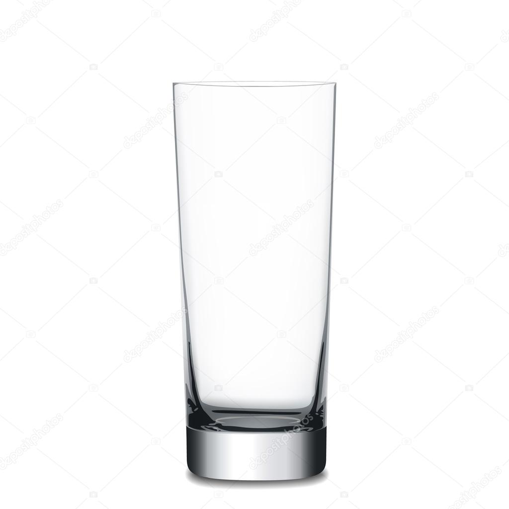 Empty glass, vector illustration