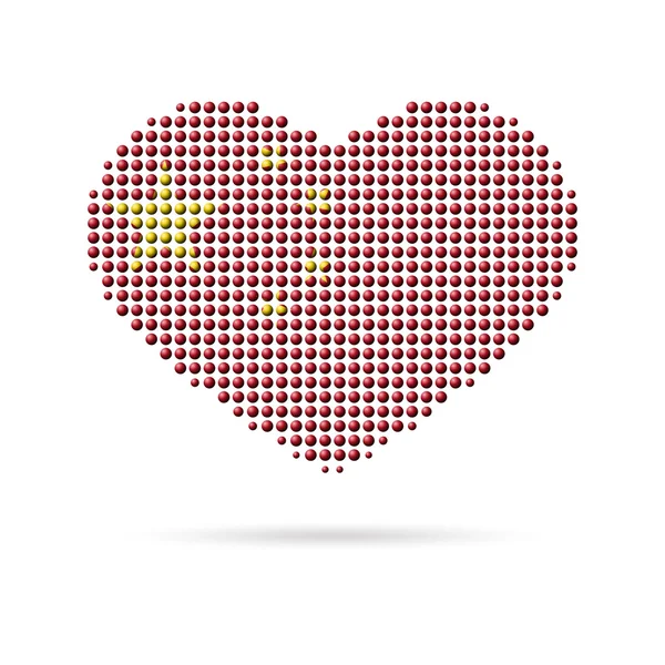 Amo la Cina, bandiera del cuore creativo — Vettoriale Stock