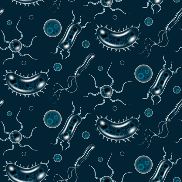 Vector bacteria, microbes icon seamless — Stock Illustration Vector bacteria, microbes icon seamless Stock Vector