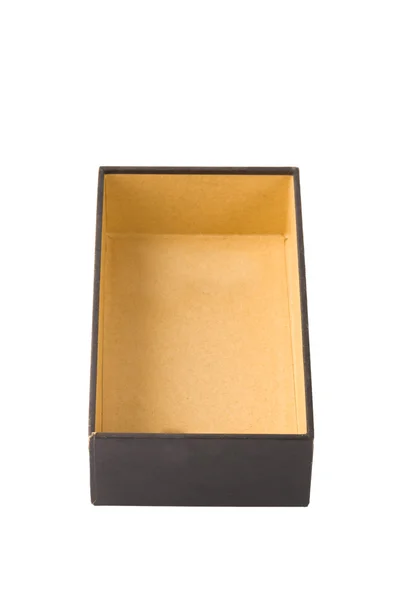 Kartong fack eller mörk brunt papper paketet fack isolerade med s — Stockfoto