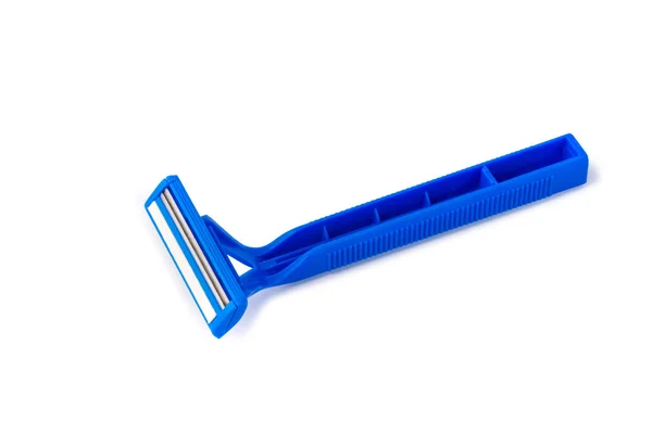 Barbeador azul isolado no fundo branco — Fotografia de Stock