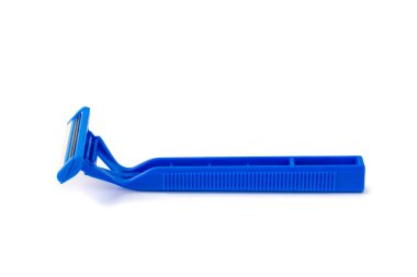 Beyaz arka plan üzerinde izole mavi tıraş makinesi