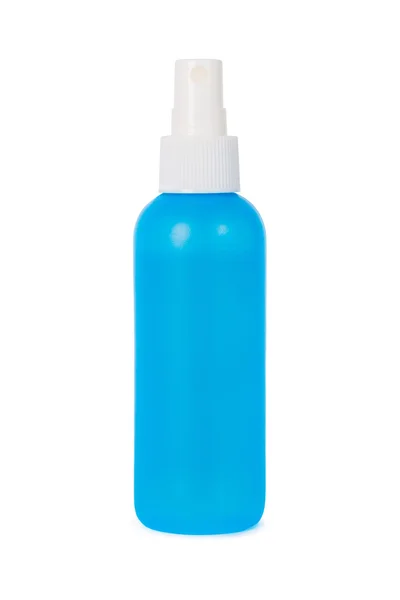 Gelová pěna nebo tekuté mýdlo dávkovač pumpa plastové modré lahve, isol — Stock fotografie
