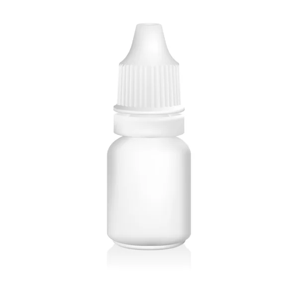 Eye Drop Bottle Isolate auf weißem Hintergrund — Stockvektor