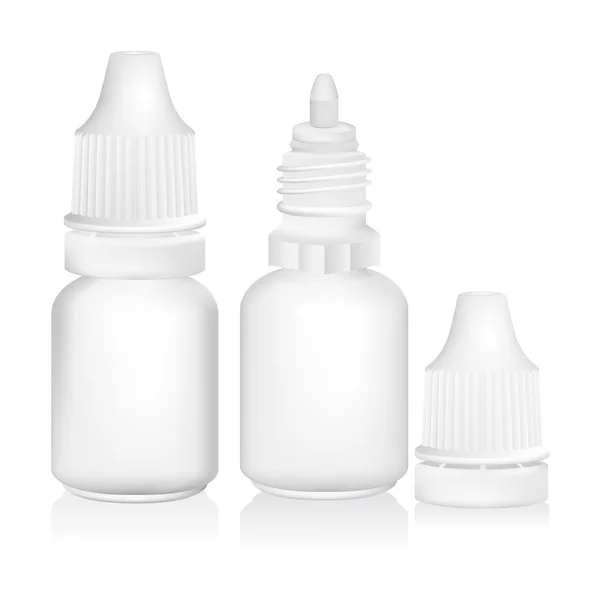 Eye Drop Bottle Isolate auf weißem Hintergrund — Stockvektor