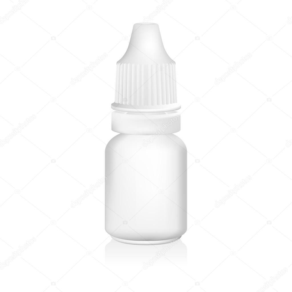 Eye drop bottle isolate on white background