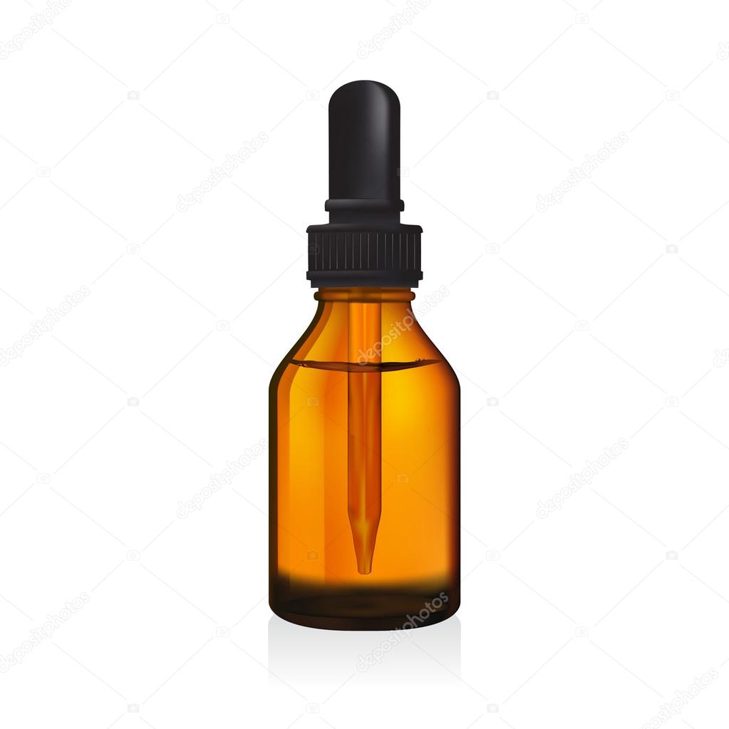 illustration of glass  bottle with pipe dropper vector