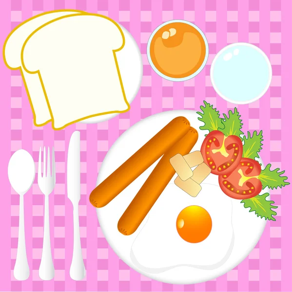 Illustration  of  morning  breakfast  vector — Stock Vector