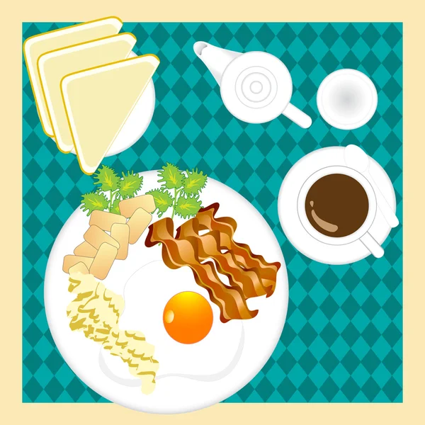 Illustration du vecteur du petit déjeuner matinal — Image vectorielle