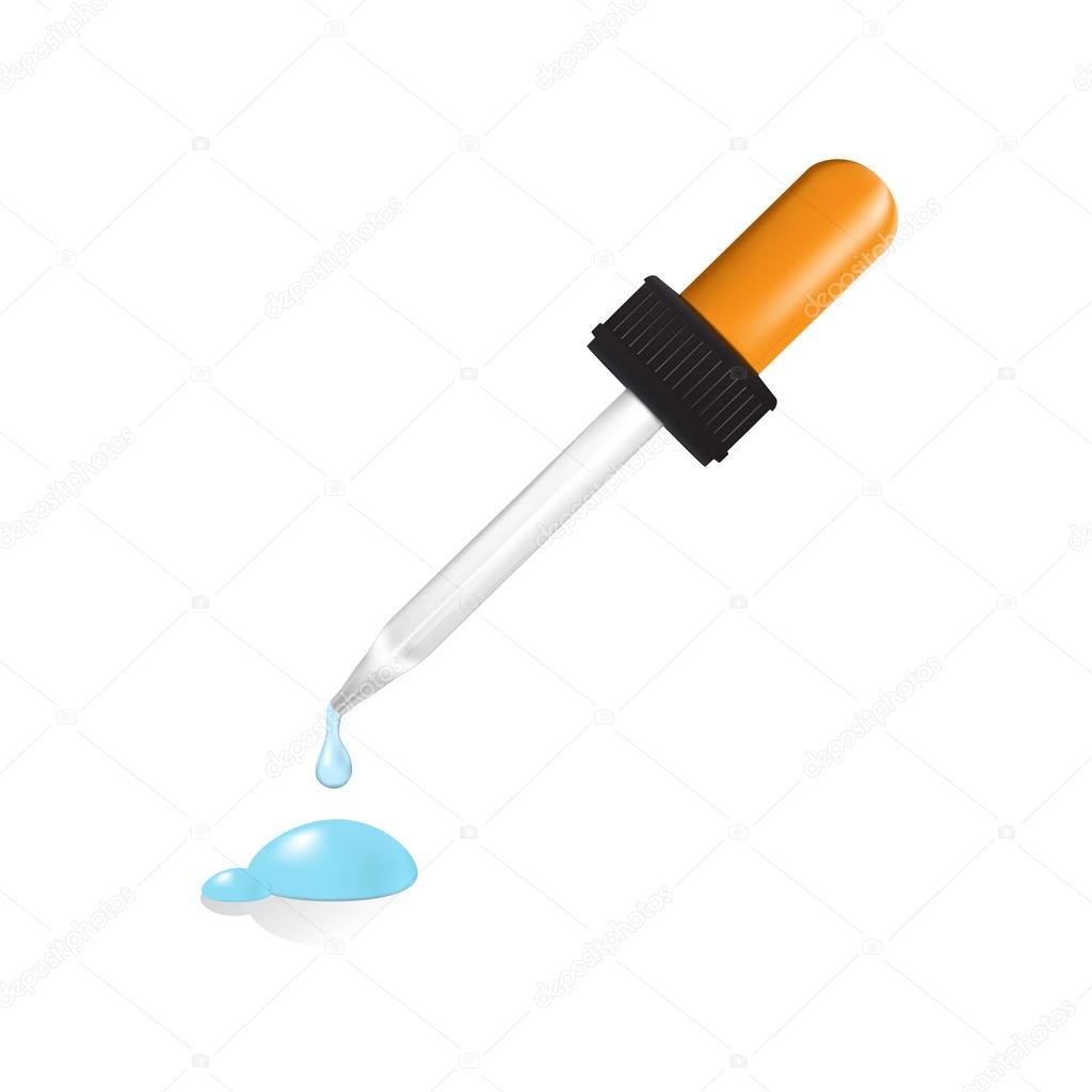 Illustration of pipe eye dropper vector isolated