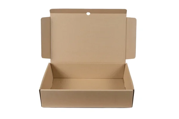 Cardboard Box isolated on White background — Stock Photo, Image