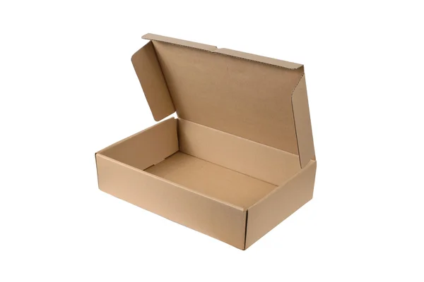 Cardboard Box isolated on White background — Stock Photo, Image