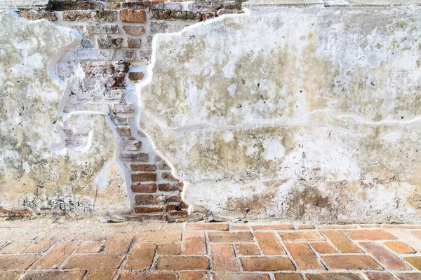 Invecchiato strada grunge parete e pavimento sfondo, texture — Foto Stock