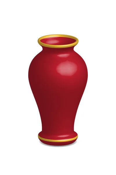 Abbildung einer leeren Blumenvase, Vektor isoliert auf weißer Rückseite — Stockvektor