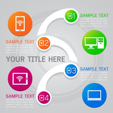 resimde Infographic diyagramı sistem ağ iletişim, web tasarım 