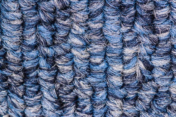 Macro de tissu bleu texture fond. textile, moquette — Photo