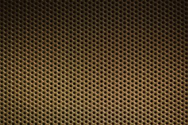 Dark brown Metal Background with Holes. Metal Grid.