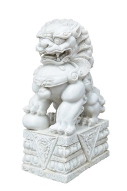 white marble Chinese Imperial Lion, Guardian Lion, Chinese style