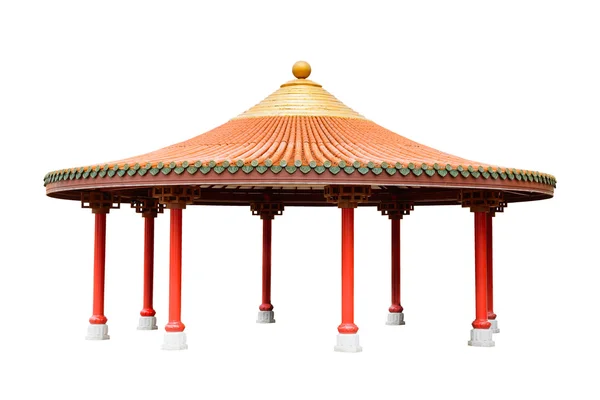 Pabellón de estilo chino aislado sobre fondo blanco — Foto de Stock