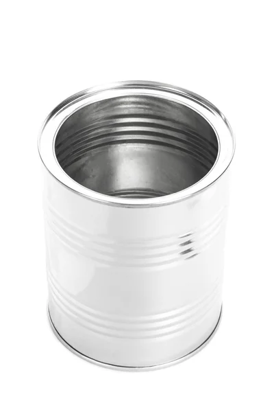 金属缶、缶詰食品、白い背景で隔離 — ストック写真