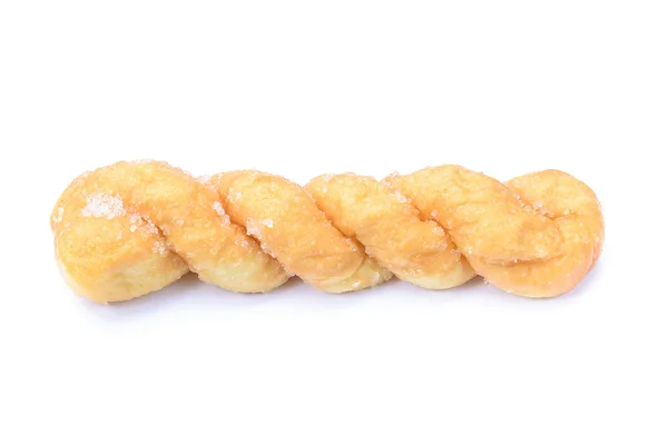 Pães torções donut, isolado no fundo branco — Fotografia de Stock