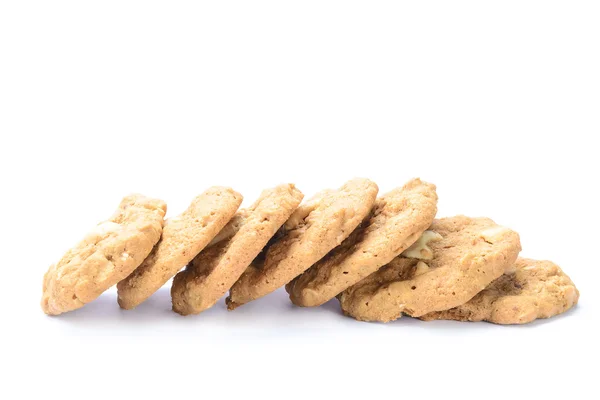 Кешью горіхове печиво, ізольоване на білому тлі — стокове фото
