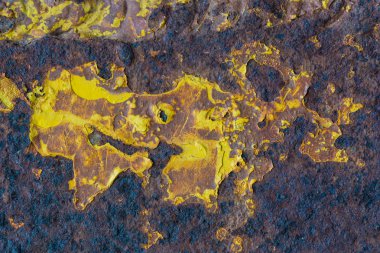 paslı eski metal ve boya doku arka plan soyulması.