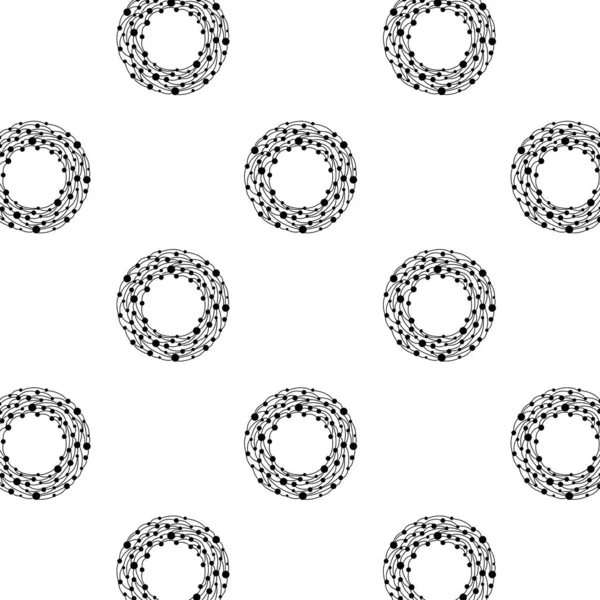 Grafický Vzor Abstraktními Kruhy Body Bílém Pozadí Skvělý Prvek Pro — Stockový vektor