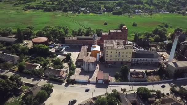 Vista Aérea Fábrica Alcohol Industria Del Etanol Vista Aérea Dron — Vídeos de Stock