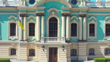 Kiev 'deki Mariinsky Sarayı' nın havadan görünüşü, Ukrayna 'daki Mariinsky Sarayı Kiev' in faşizmi.
