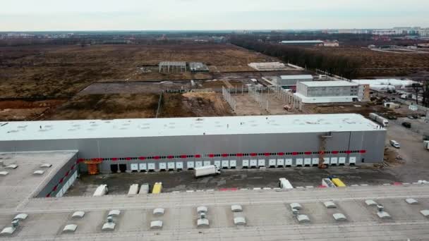 Aerial View Mail Delivery Terminal Aerial View Cargo Terminal Postal — Stock Video