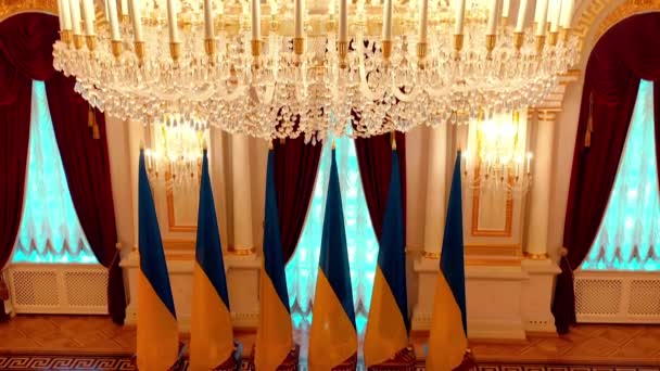 키예프에 마리인 우크라이나 대통령이 마린스키 궁전의 우크라 마리인 — 비디오