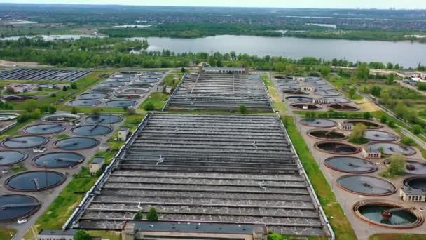 Vista Aerea Della Stazione Aerazione Vista Aerea Del Trattamento Delle — Video Stock