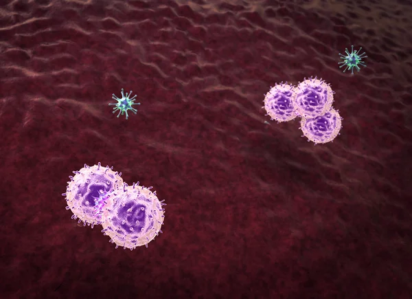 바이러스, 면역 메커니즘 — 스톡 사진