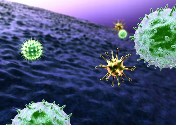 T-lymphocyt, virus — Stock Photo, Image