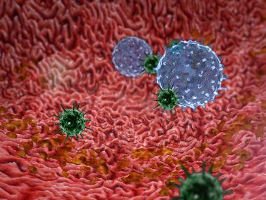 phagocyte kills viruses clipart