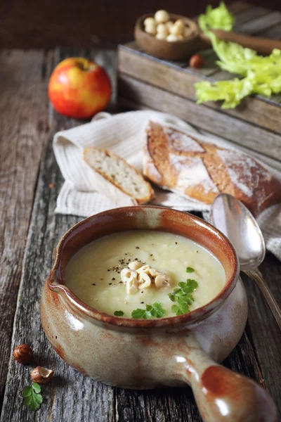 Zupa krem seler Apple — Zdjęcie stockowe