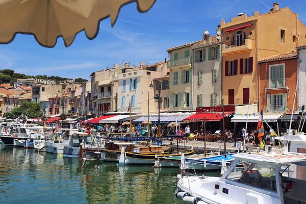 Cassis France July 2021 Facades Old Houses Boats Bay Famous — Stock Photo, Image