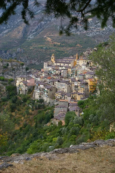 French Riviera, Saorge village: charm of the medieval city — Stock Photo, Image