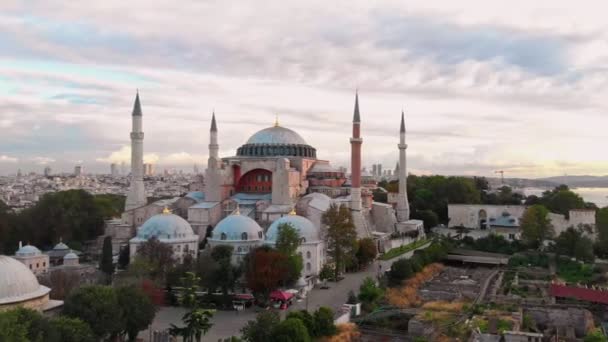 Hagia Sophia drone vue aérienne — Video