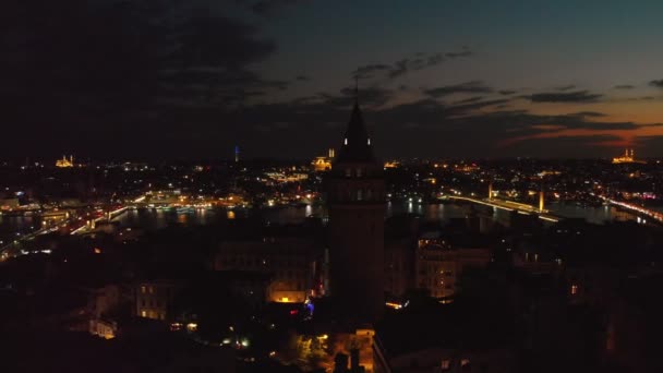 Galatatatornet i Istanbul Turkiet — Stockvideo