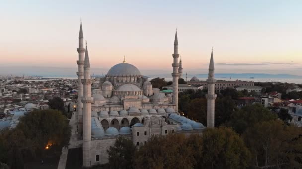 İstanbul 'daki Süleyman Camii — Stok video