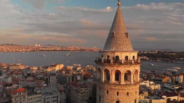 Torre Galata em Istambul Turquia — Vídeo de Stock