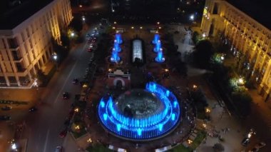 Ukrayna, Kiev 'deki Independence Meydan' ın en üst görüntüsü.