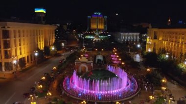 Ukrayna, Kiev 'deki Independence Meydan' ın en üst görüntüsü.