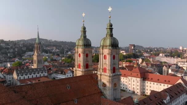 Abbey Cathedral του Saint Gall στην Ελβετία — Αρχείο Βίντεο