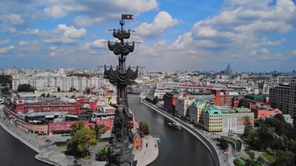 Drone aerial view of Moscow — Stock Video