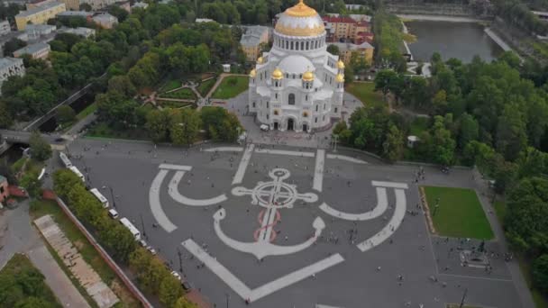 Drone άποψη των αξιοθέατων της Αγίας Πετρούπολης — Αρχείο Βίντεο